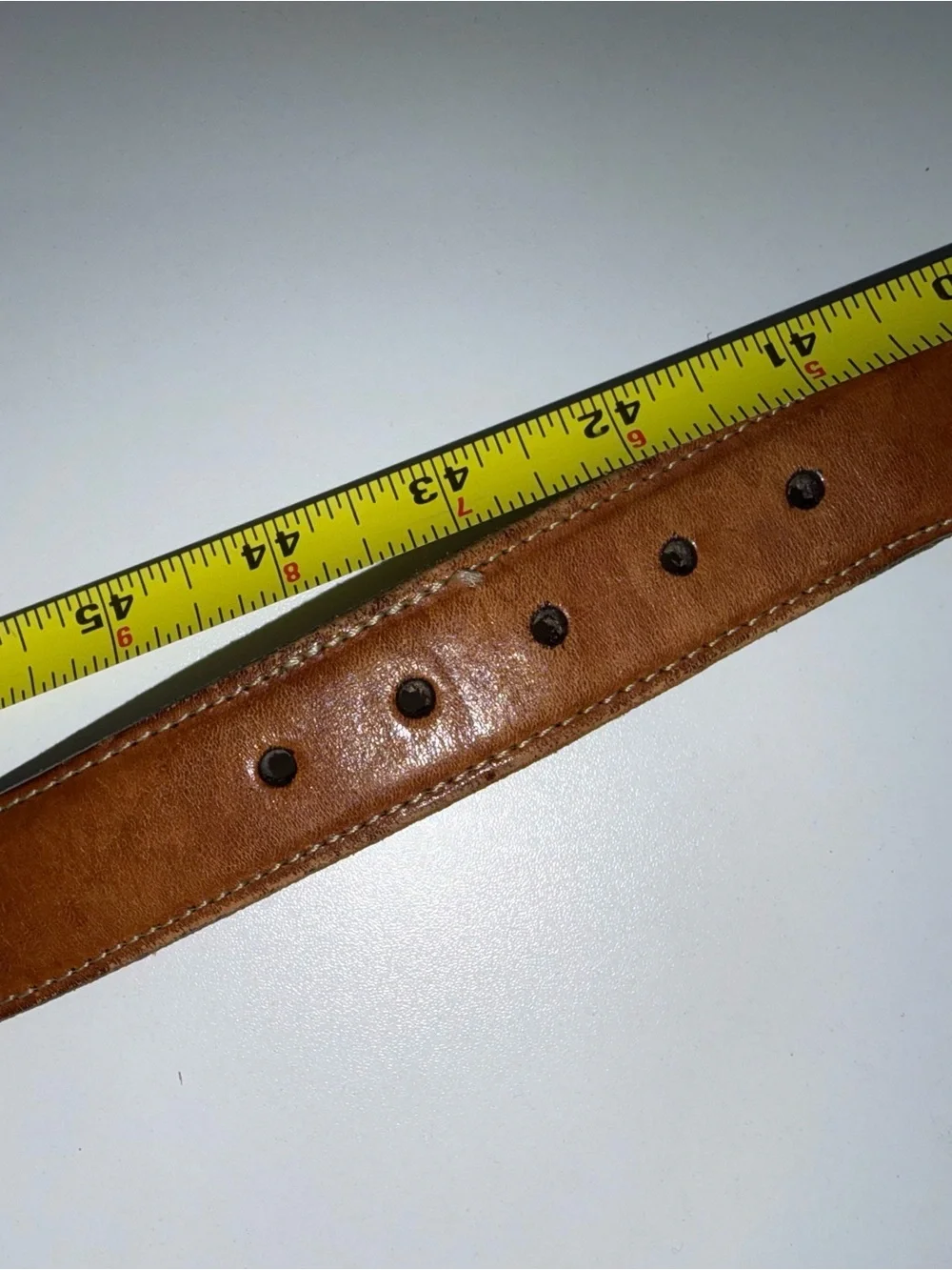 Men's Tan Leather & Black Fabric Belt - Classic Casual Style
